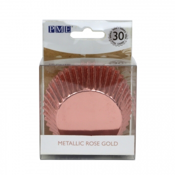 Cupcake Baking Cases - Rose Gold Metallic
